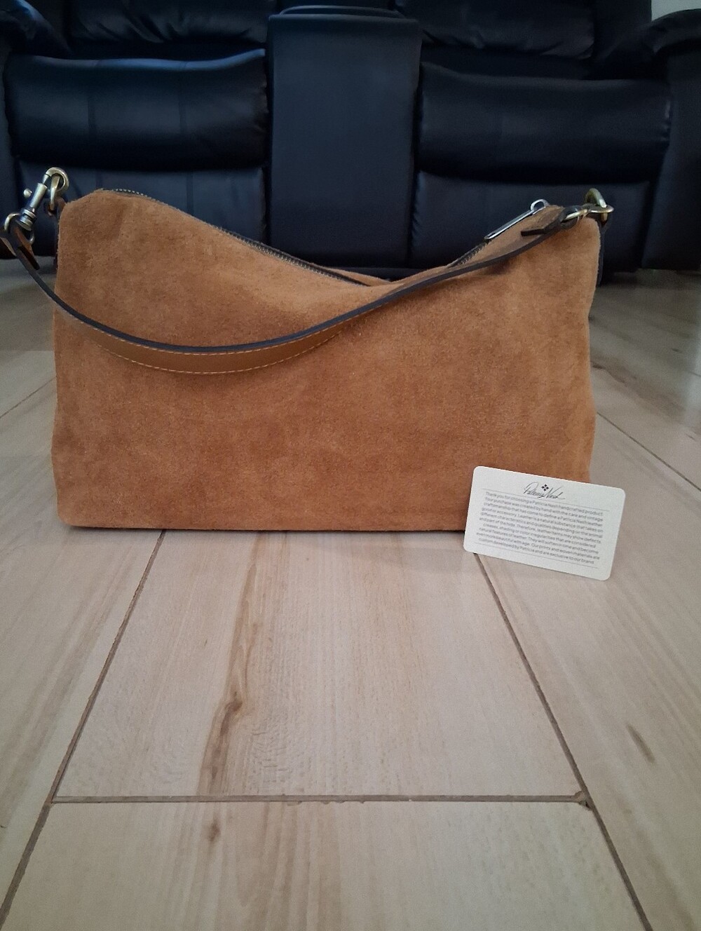 Patricia Nash Suede Leather Shoulder Bag in Tan Also Crosshody NWOT